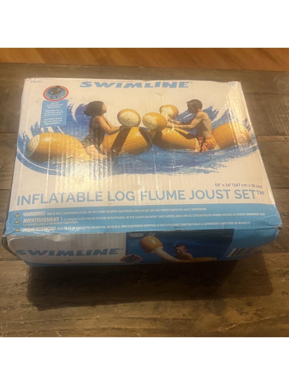 Swimline Inflatable Log Flume Joust Set Pool Float Game 9084 New In Open Box
